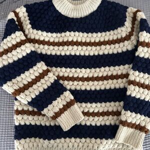 Glen Abbey 100% Wool Cable Knit Sweater Size XL 44 Made In Ireland